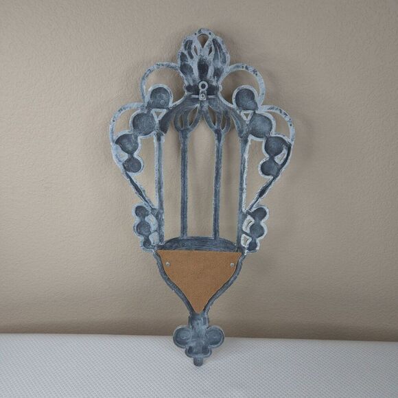 Vintage 70s Burwood Products Faux Wicker Hanging Wall Planter Gray - Picture 7 of 7